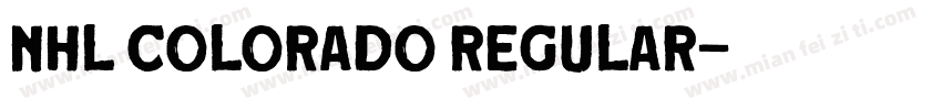 NHL Colorado Regular字体转换